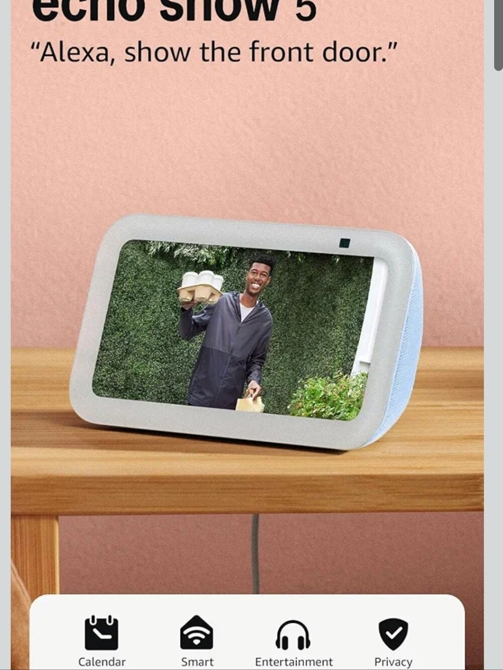 Amazon Echo Show 5 Smart Display - White and Light Blue
